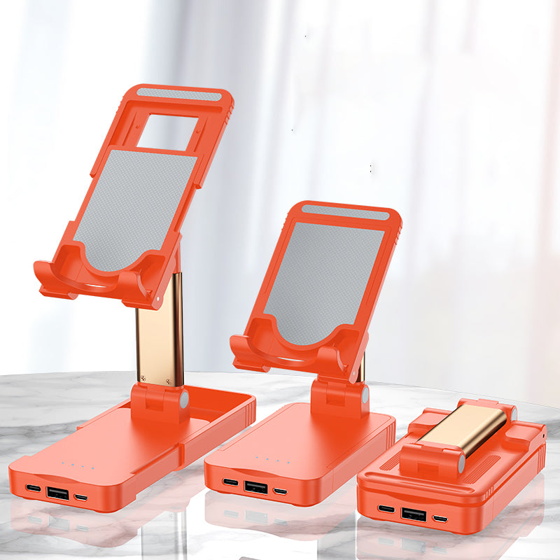 Dual axis adjustable phone/table stand holder with 5000mah power bank